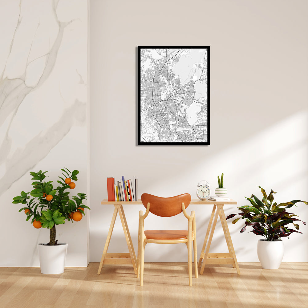 Radial City Connect - street map wall art