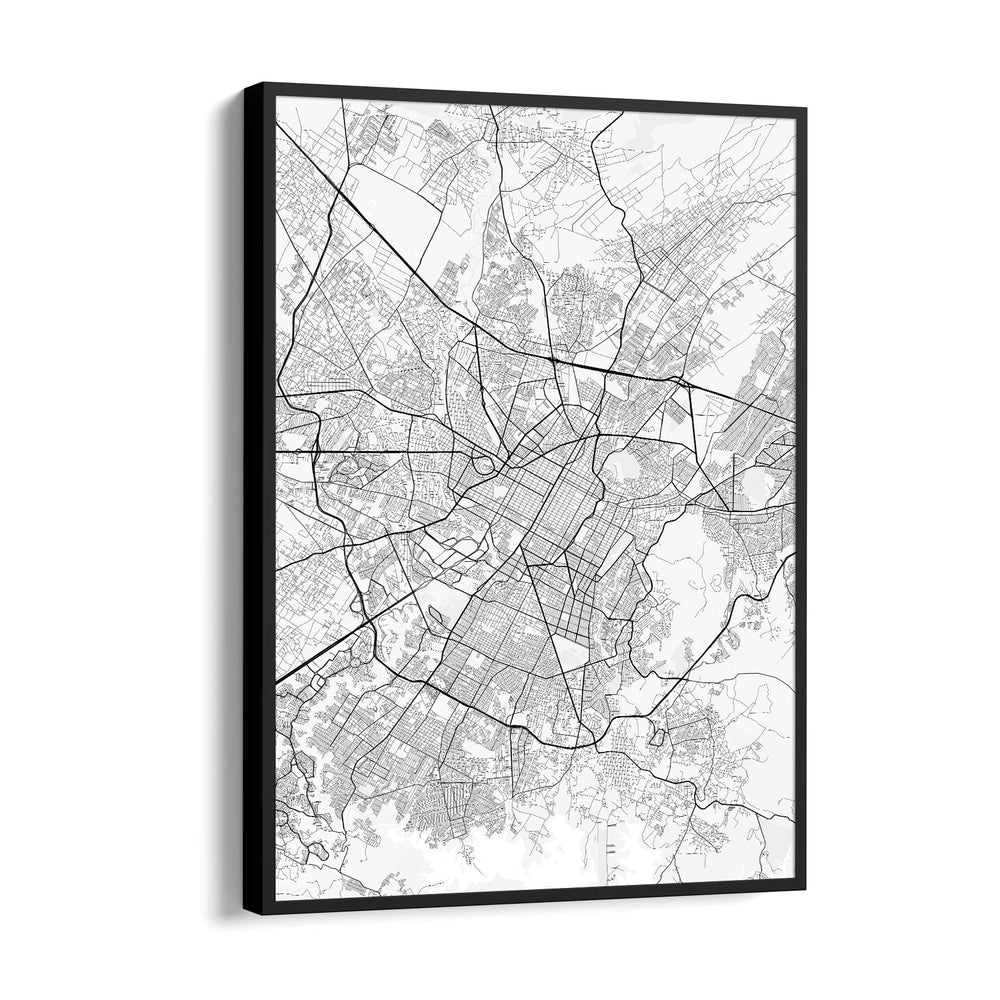 Radiant City Grid - street map wall art