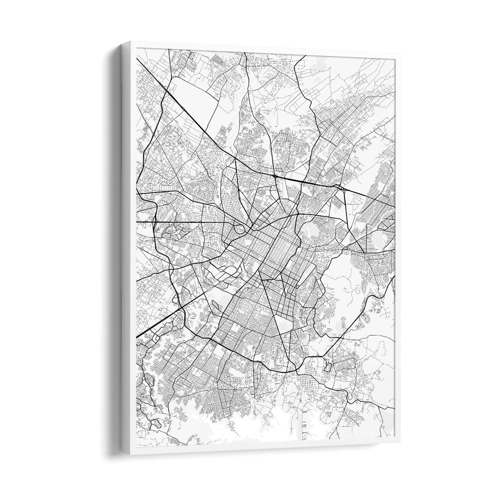 Radiant City Grid - street map wall art