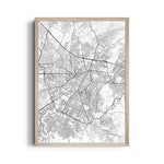 Radiant City Grid - street map wall art