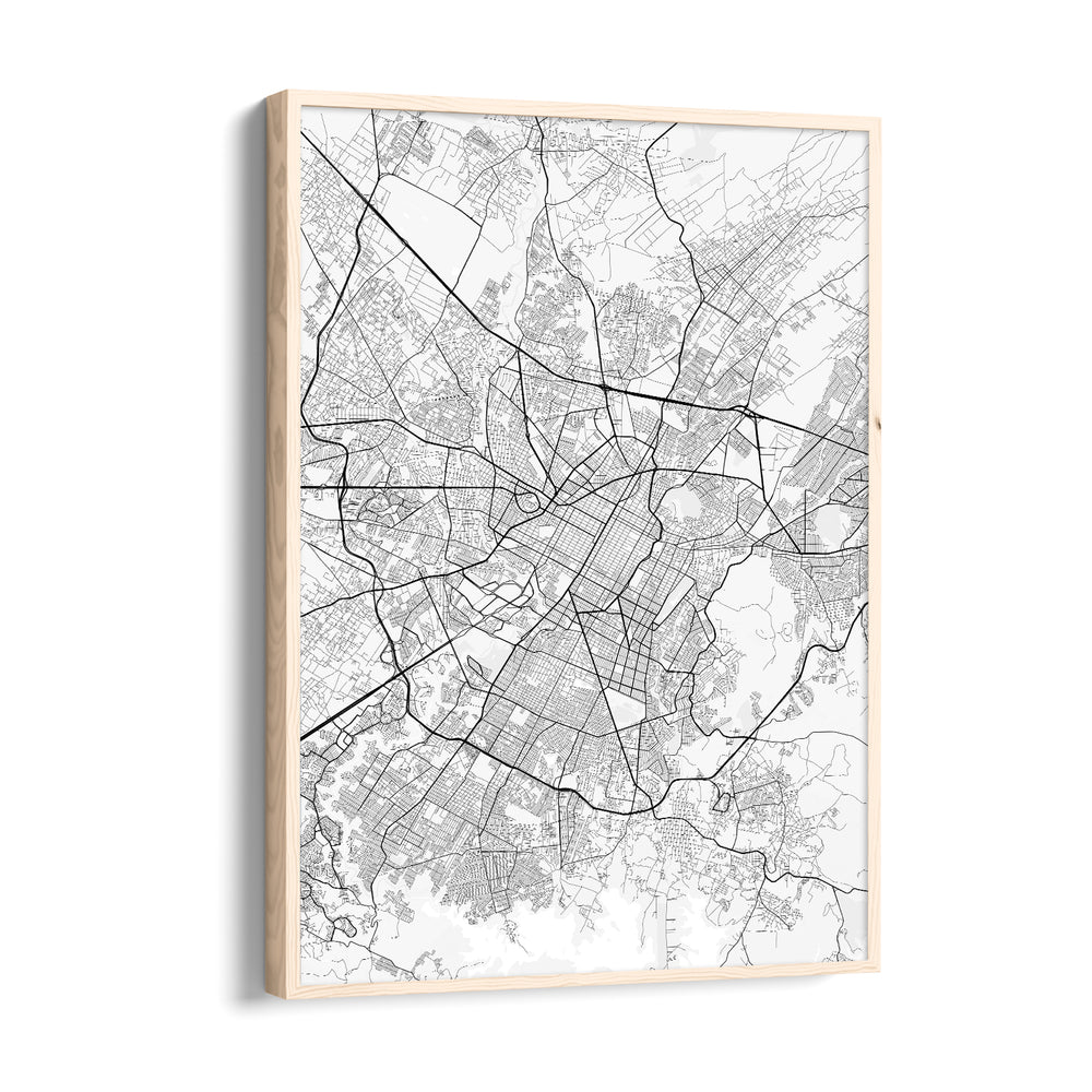 Radiant City Grid - street map wall art