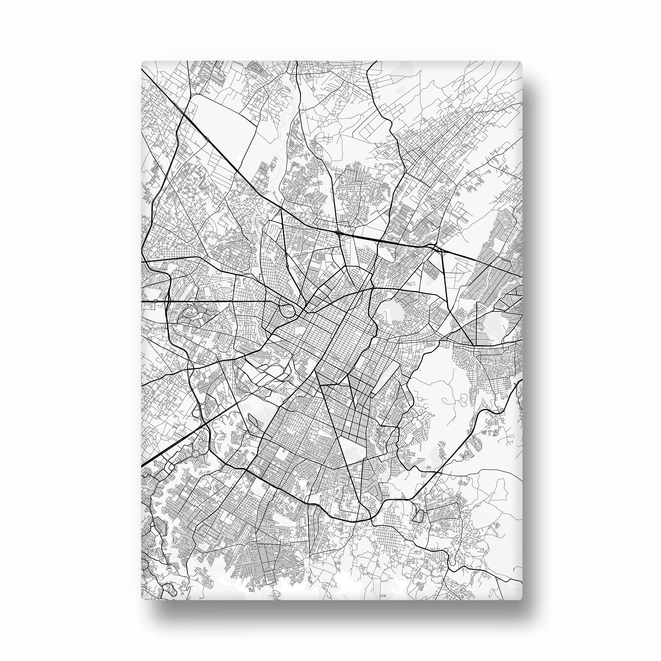 Radiant City Grid - street map wall art