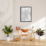 Radiant City Grid - street map wall art