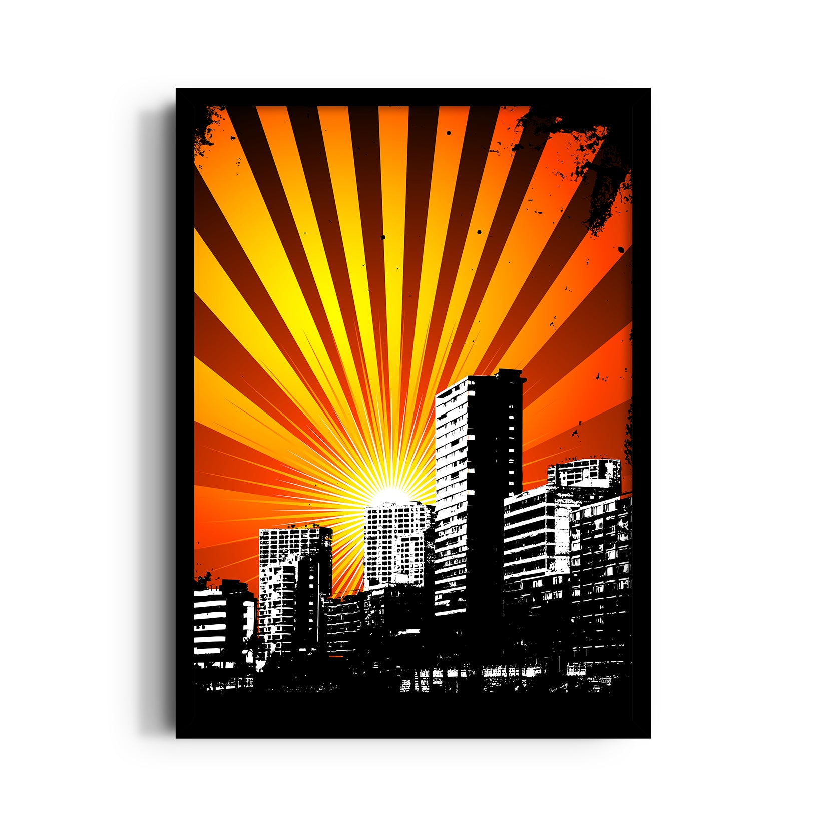Radiant Urban Sunrise - City Wall Art