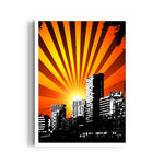 Radiant Urban Sunrise - City Wall Art