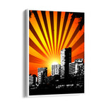 Radiant Urban Sunrise - City Wall Art