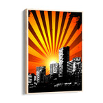 Radiant Urban Sunrise - City Wall Art