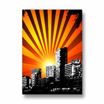 Radiant Urban Sunrise - City Wall Art