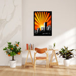 Radiant Urban Sunrise - City Wall Art
