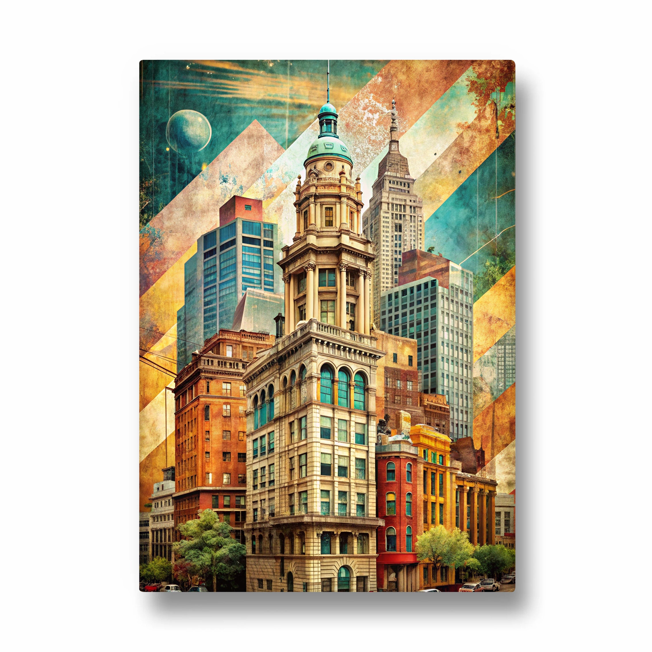 Retro Skyline Heritage - City Wall Art