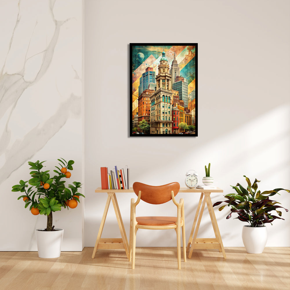 Retro Skyline Heritage - City Wall Art