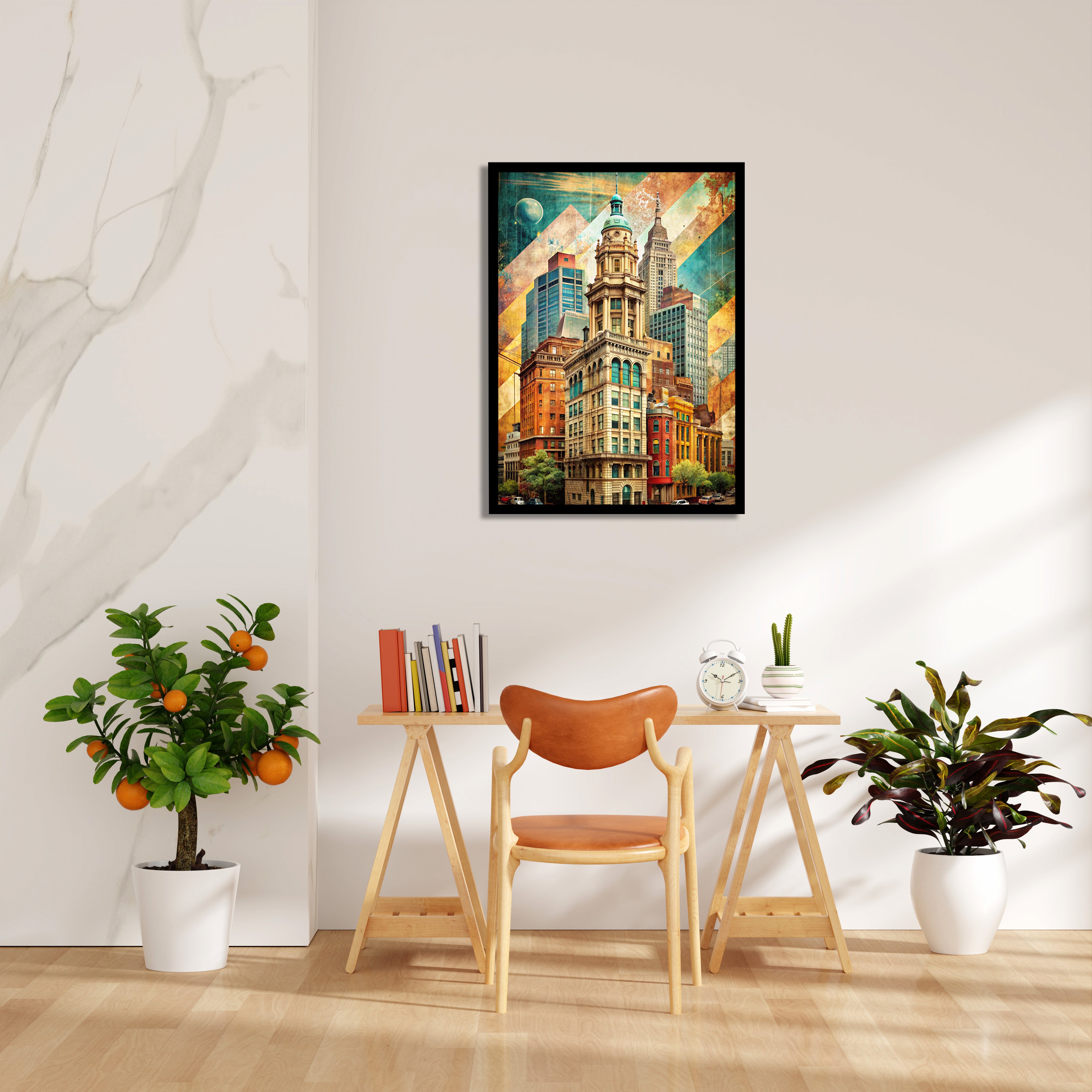 Retro Skyline Heritage - City Wall Art