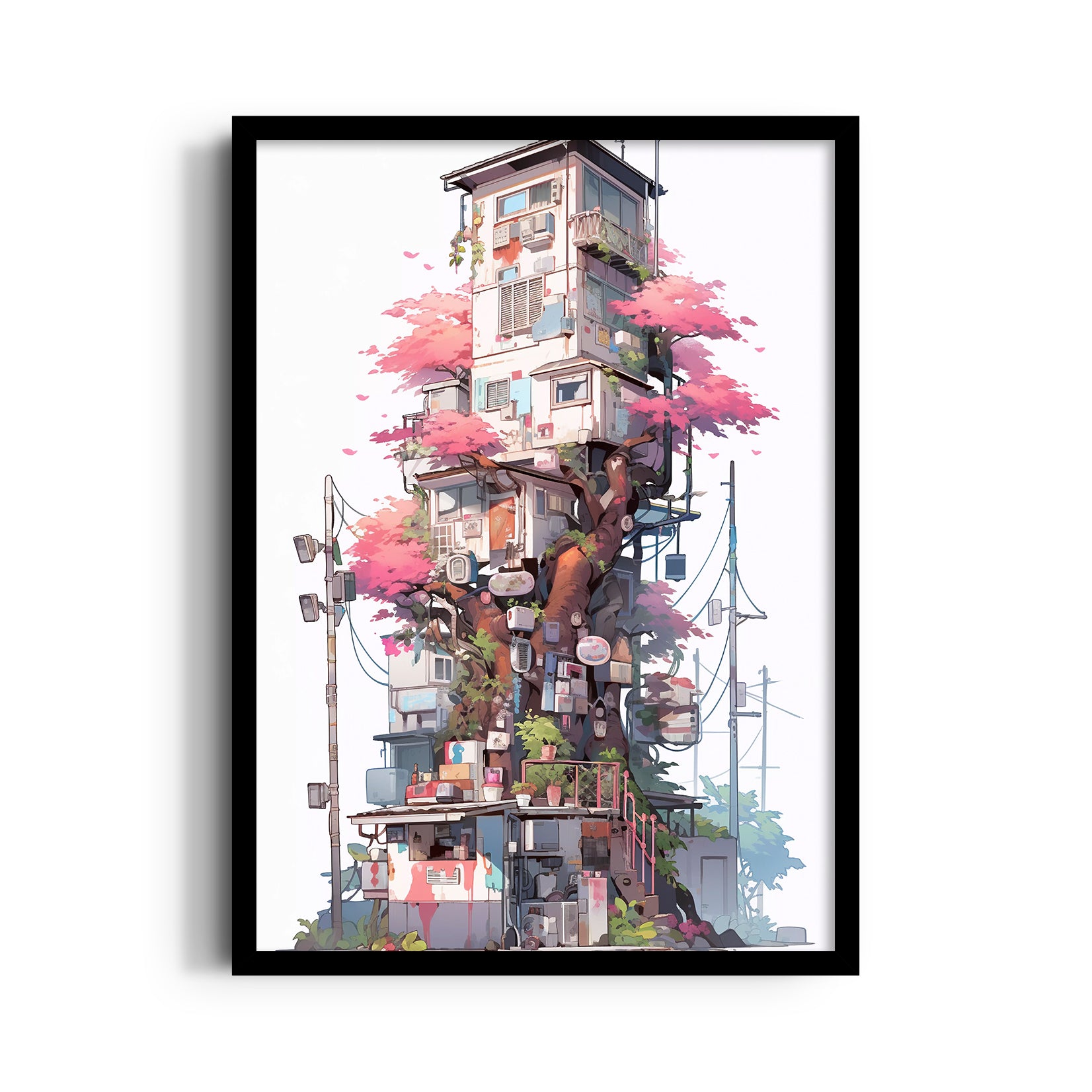 Sakura Urban Treehouse - City Wall Art