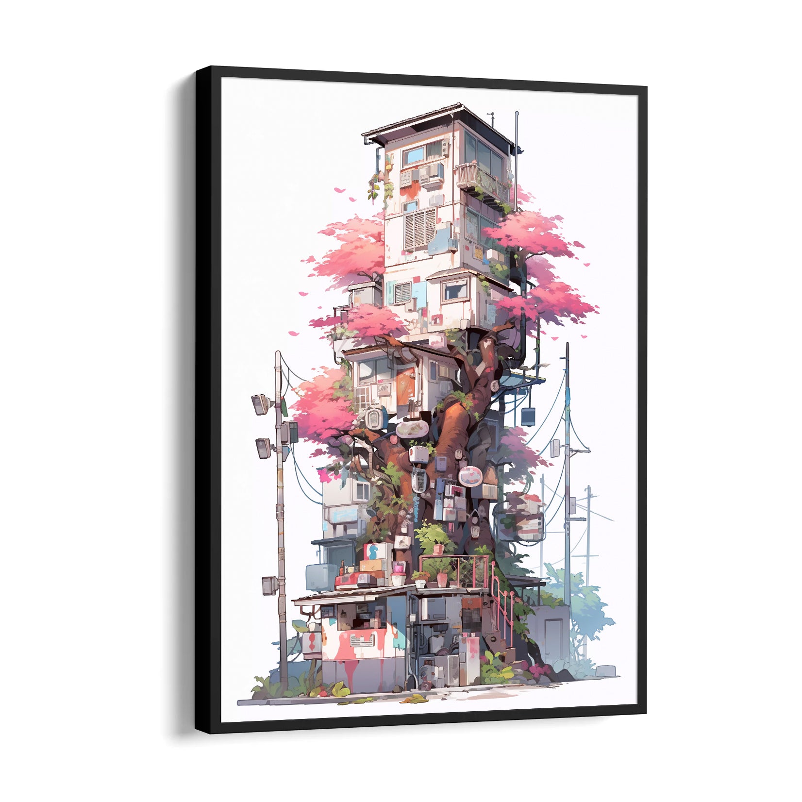 Sakura Urban Treehouse - City Wall Art