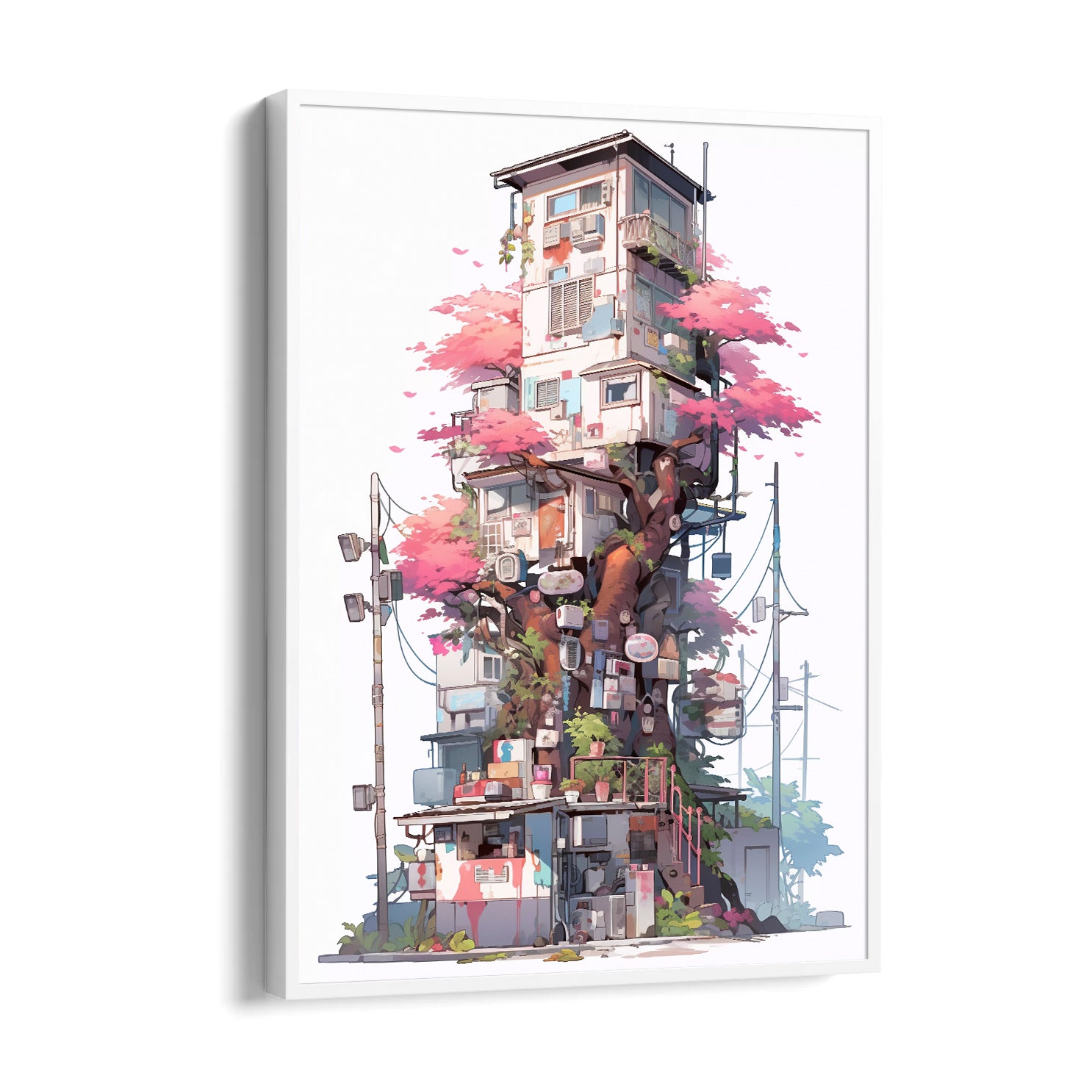 Sakura Urban Treehouse - City Wall Art