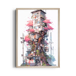 Sakura Urban Treehouse - City Wall Art
