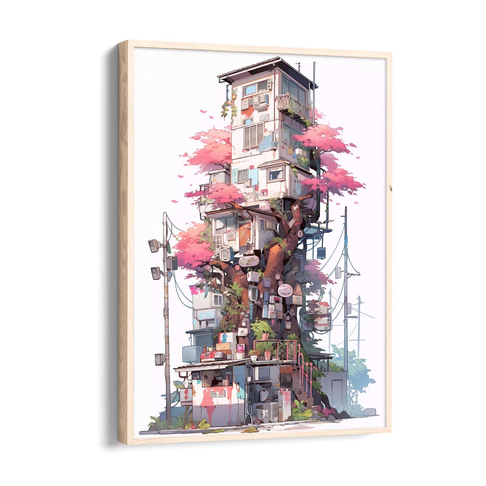 Sakura Urban Treehouse - City Wall Art