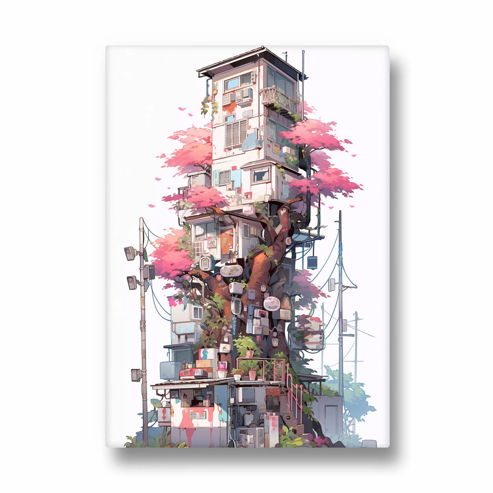 Sakura Urban Treehouse - City Wall Art