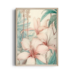 Serene Blush Amaryllis - Botanical Wall Art - Pillow Fights