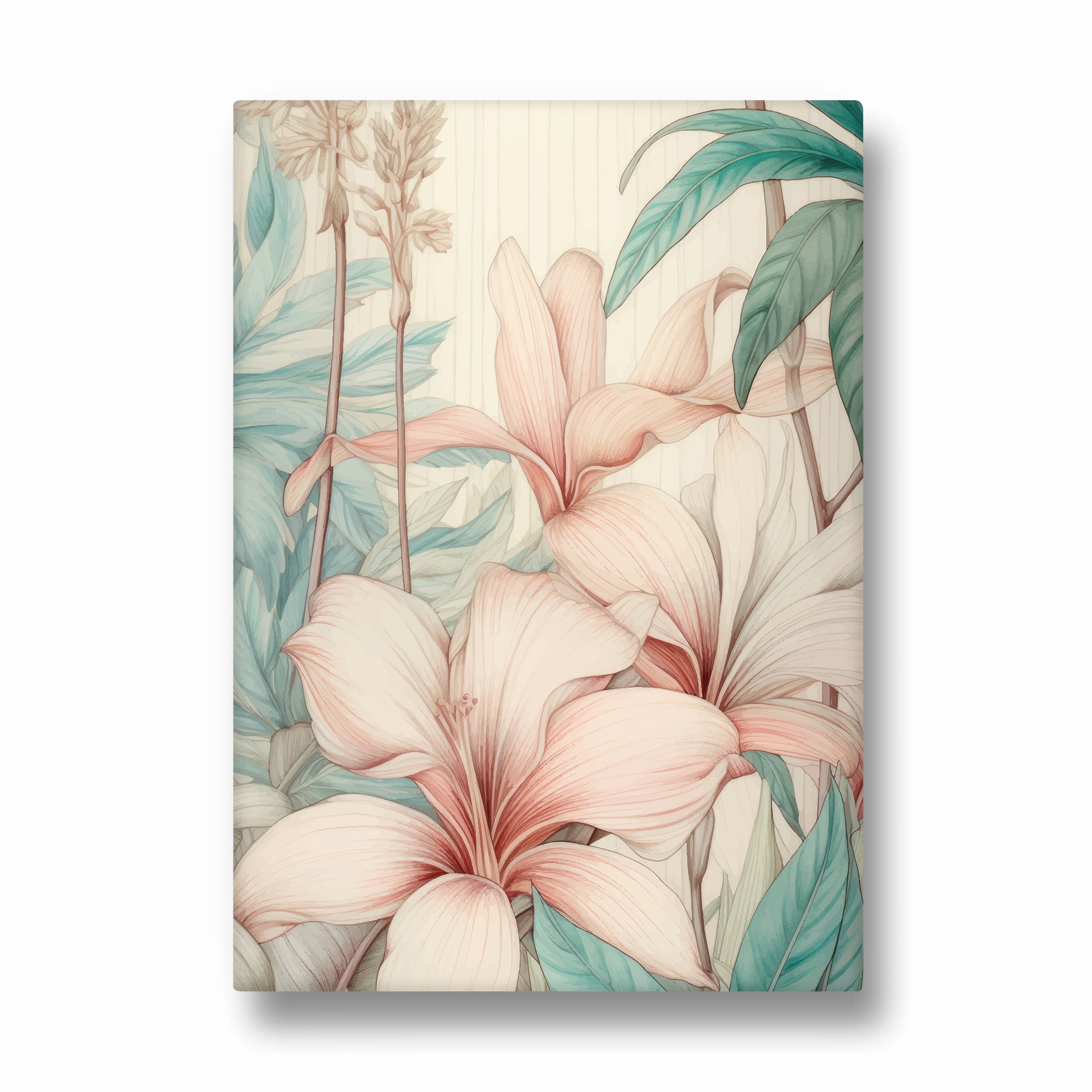 Serene Blush Amaryllis - Botanical Wall Art