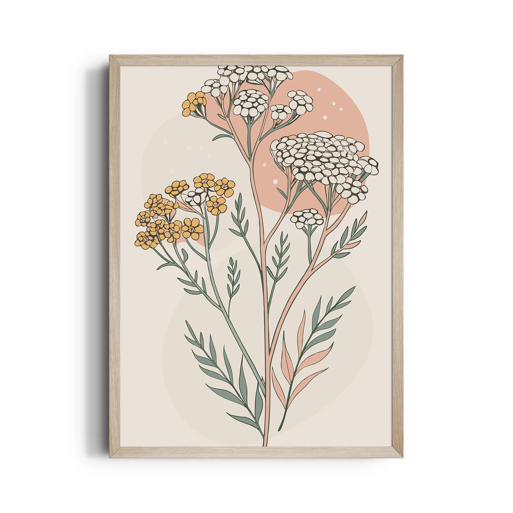 Sienna Dusk Yarrow - Botanical Wall Art