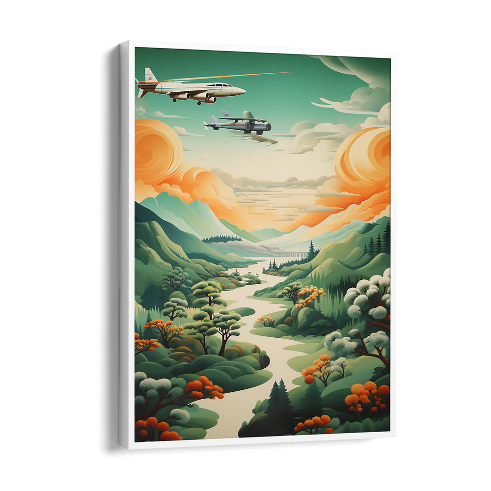 Skybound Valley Journey - Travel Wall Art