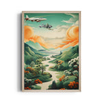 Skybound Valley Journey - Travel Wall Art