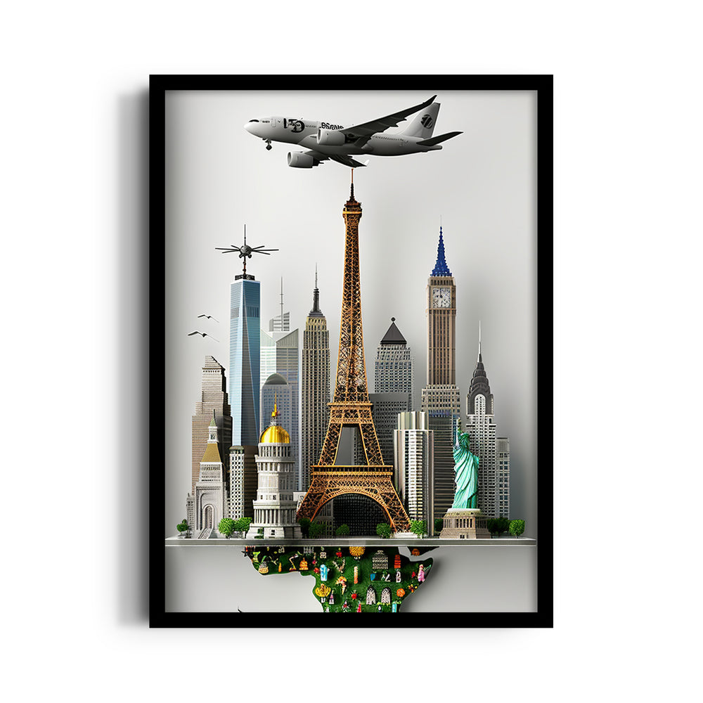 Skyline World Explorer - Travel Wall Art