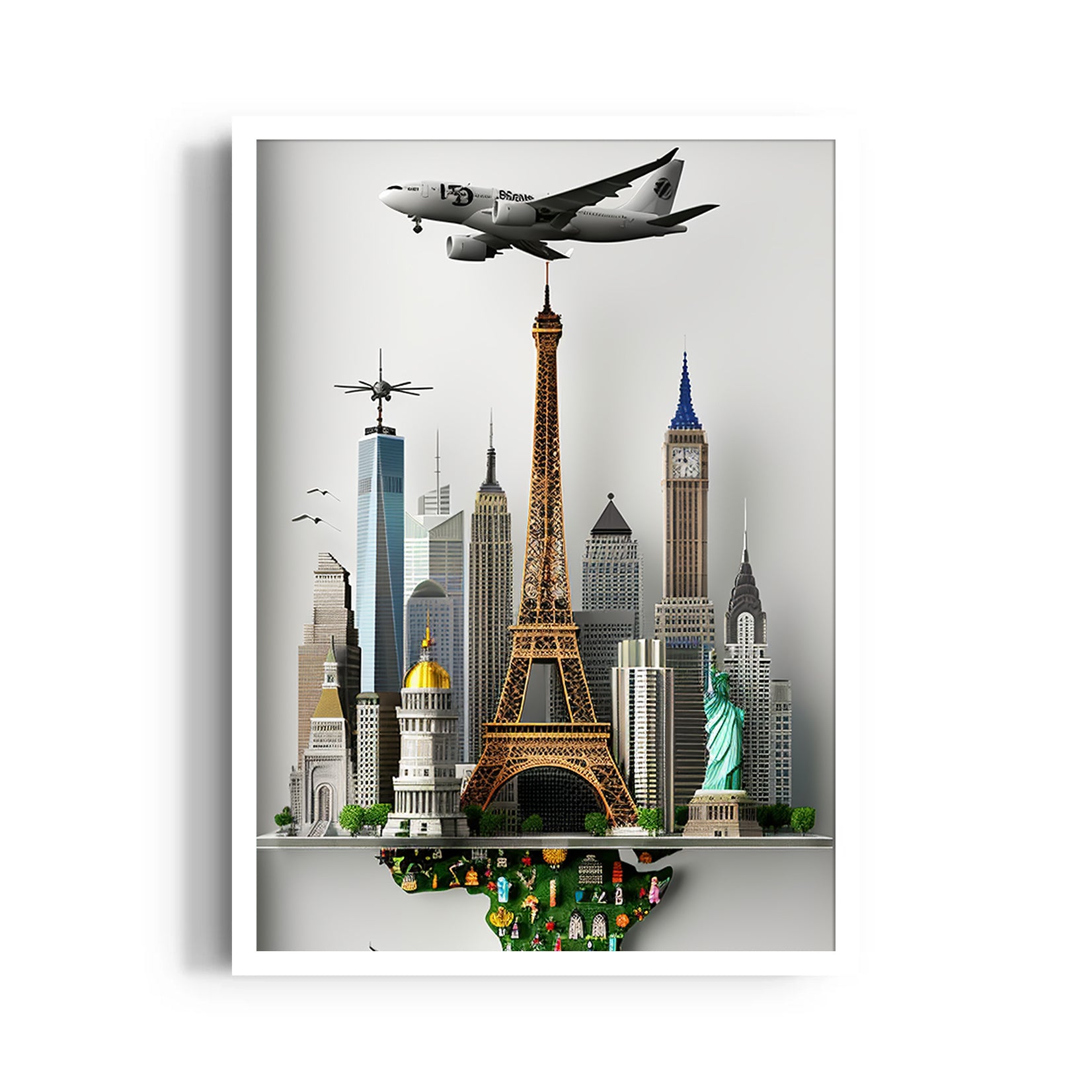 Skyline World Explorer - Travel Wall Art