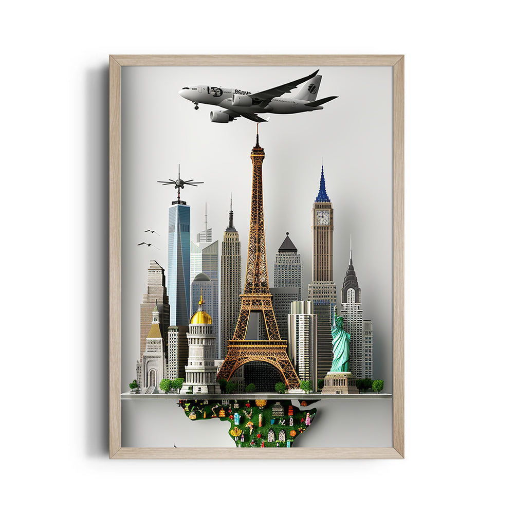 Skyline World Explorer - Travel Wall Art