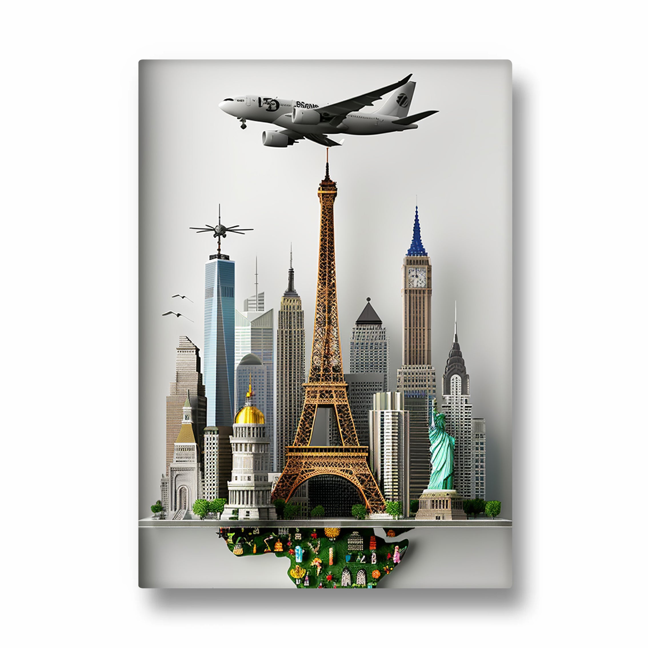 Skyline World Explorer - Travel Wall Art