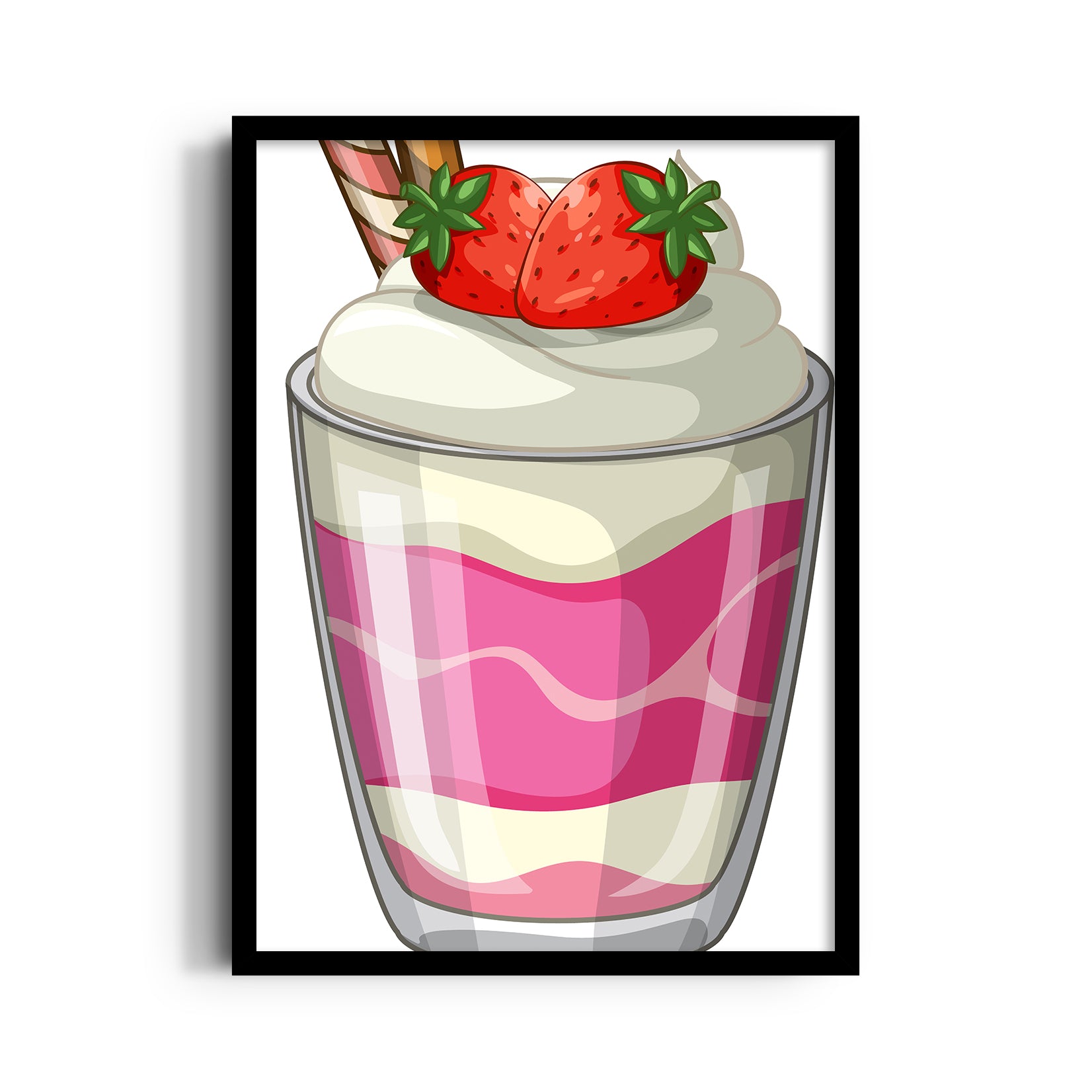 Strawberry Cream Delight ??? Dessert Wall Art