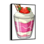 Strawberry Cream Delight – Dessert Wall Art