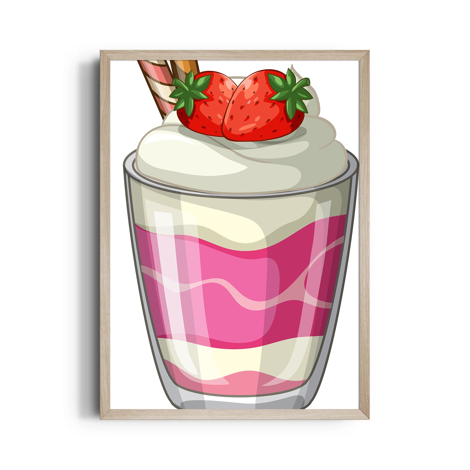 Strawberry Cream Delight ??? Dessert Wall Art