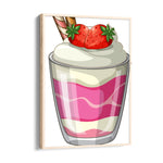 Strawberry Cream Delight – Dessert Wall Art