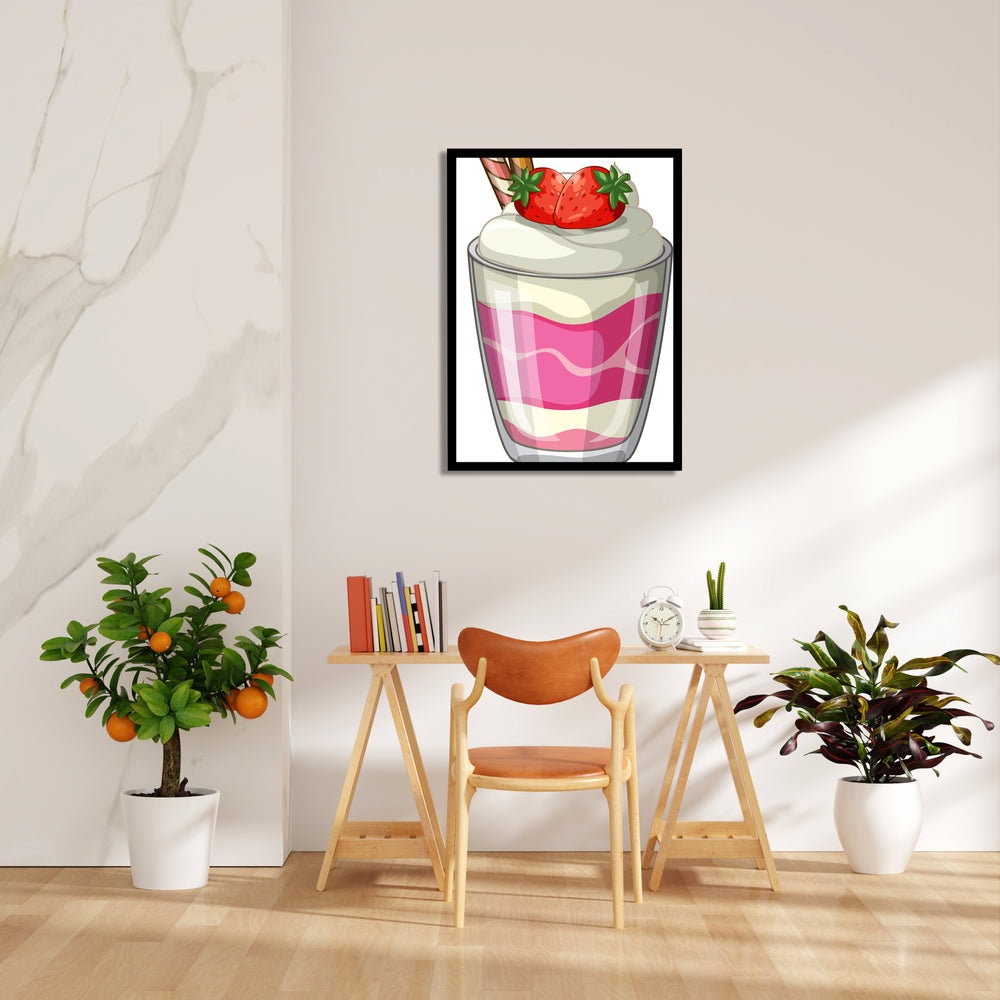Strawberry Cream Delight – Dessert Wall Art