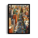 Sunlit Midtown Avenue - City Wall Art - Pillow Fights