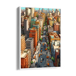 Sunlit Midtown Avenue - City Wall Art - Pillow Fights