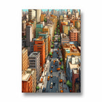 Sunlit Midtown Avenue - City Wall Art - Pillow Fights