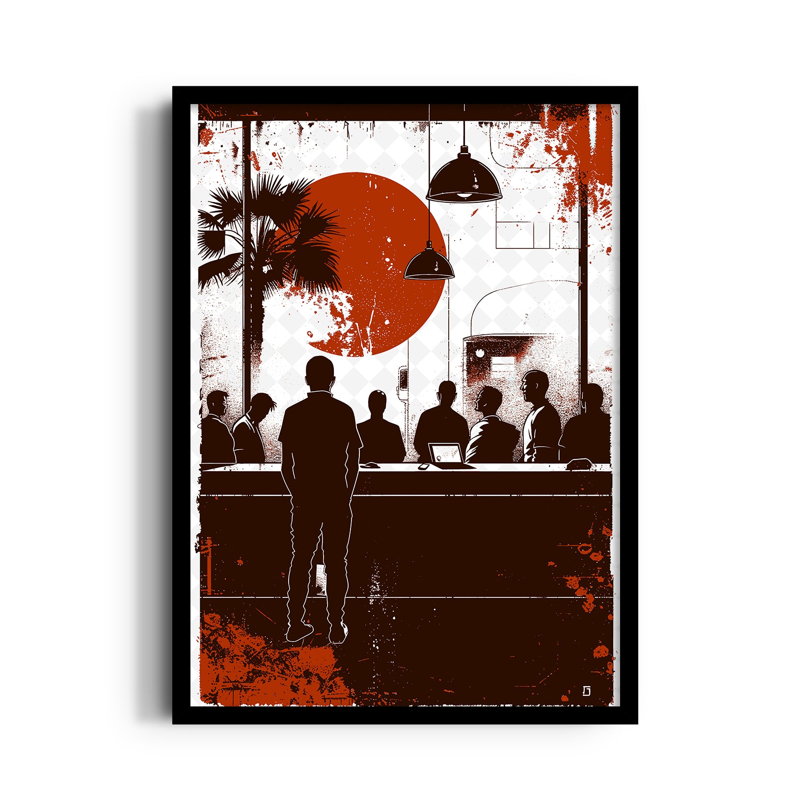 Sunset Caf?? Gathering - Food & Bar Wall Art