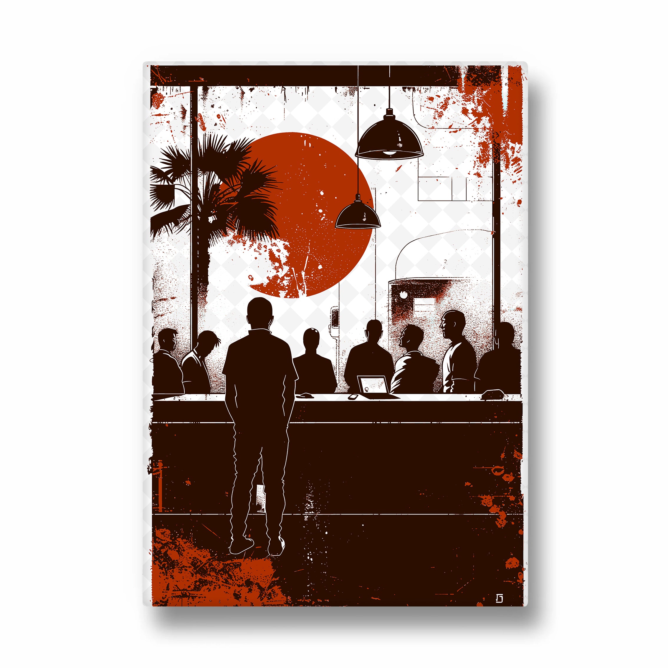 Sunset Caf?? Gathering - Food & Bar Wall Art