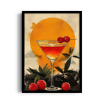 Sunset Cherry Martini - Cocktail Bar Wall Art - Pillow Fights