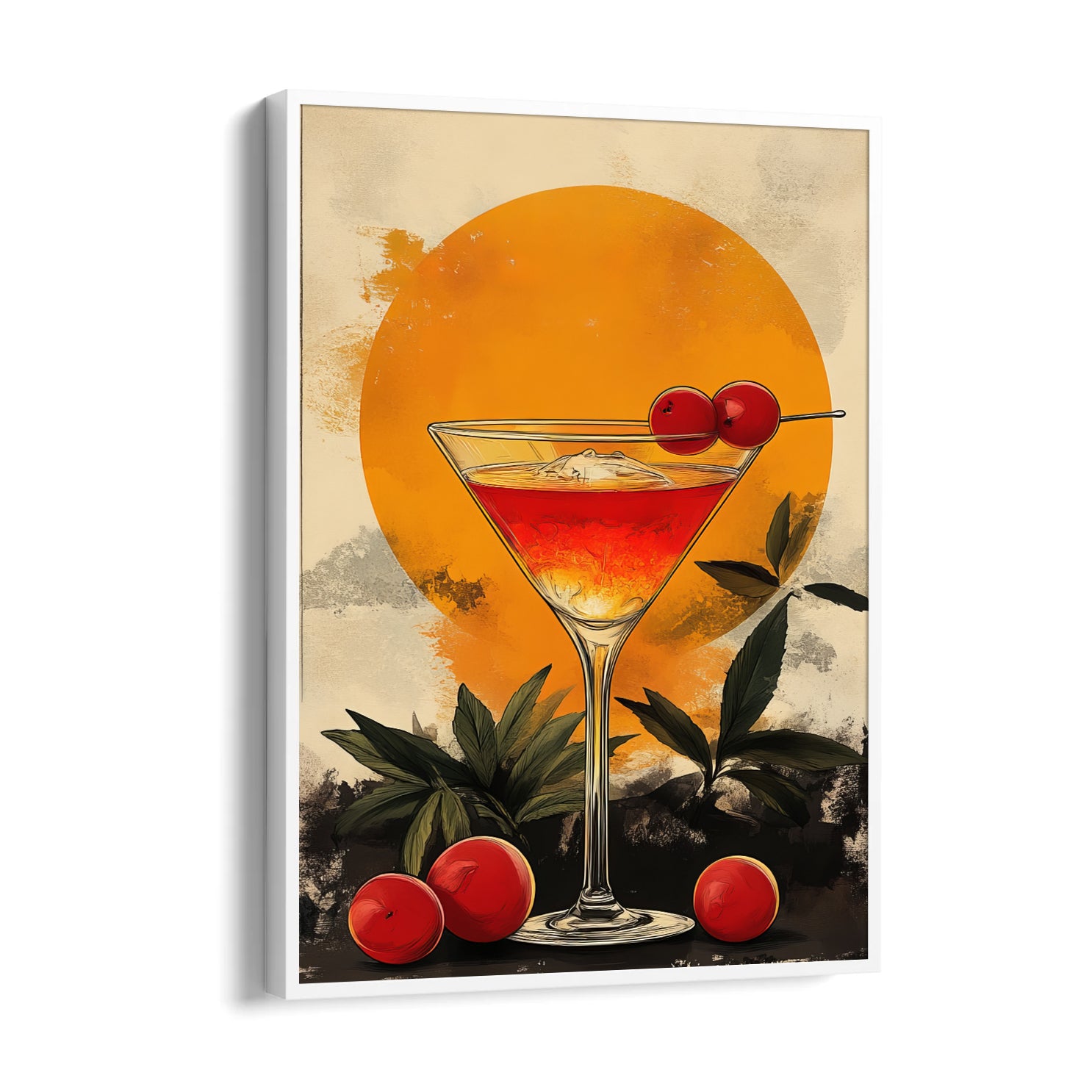 Sunset Cherry Martini ??? Cocktail Bar Wall Art