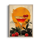 Sunset Cherry Martini - Cocktail Bar Wall Art - Pillow Fights