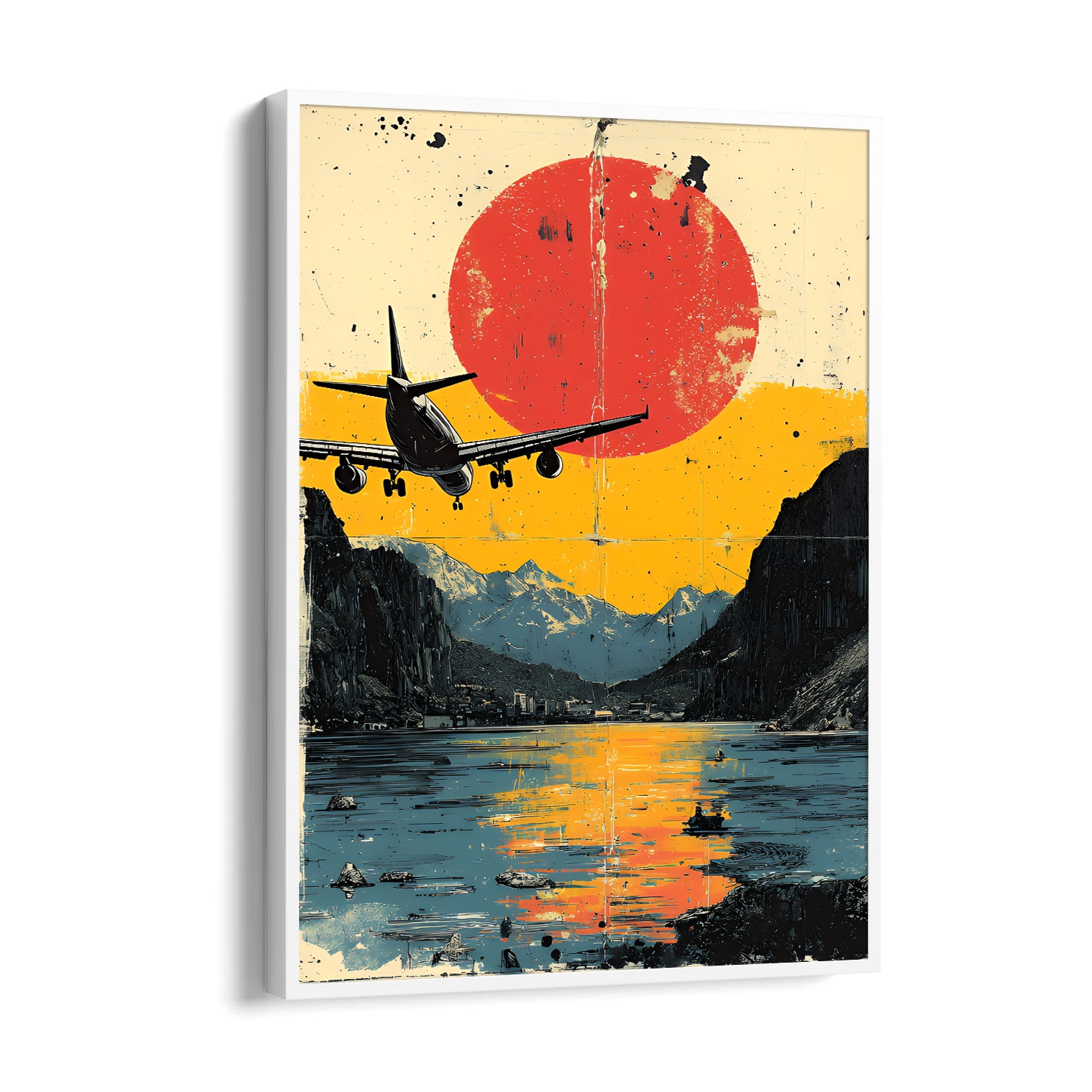 Sunset Horizon Flight - Travel Wall Art