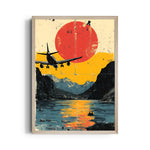 Sunset Horizon Flight - Travel Wall Art