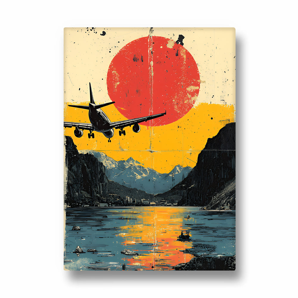 Sunset Horizon Flight - Travel Wall Art
