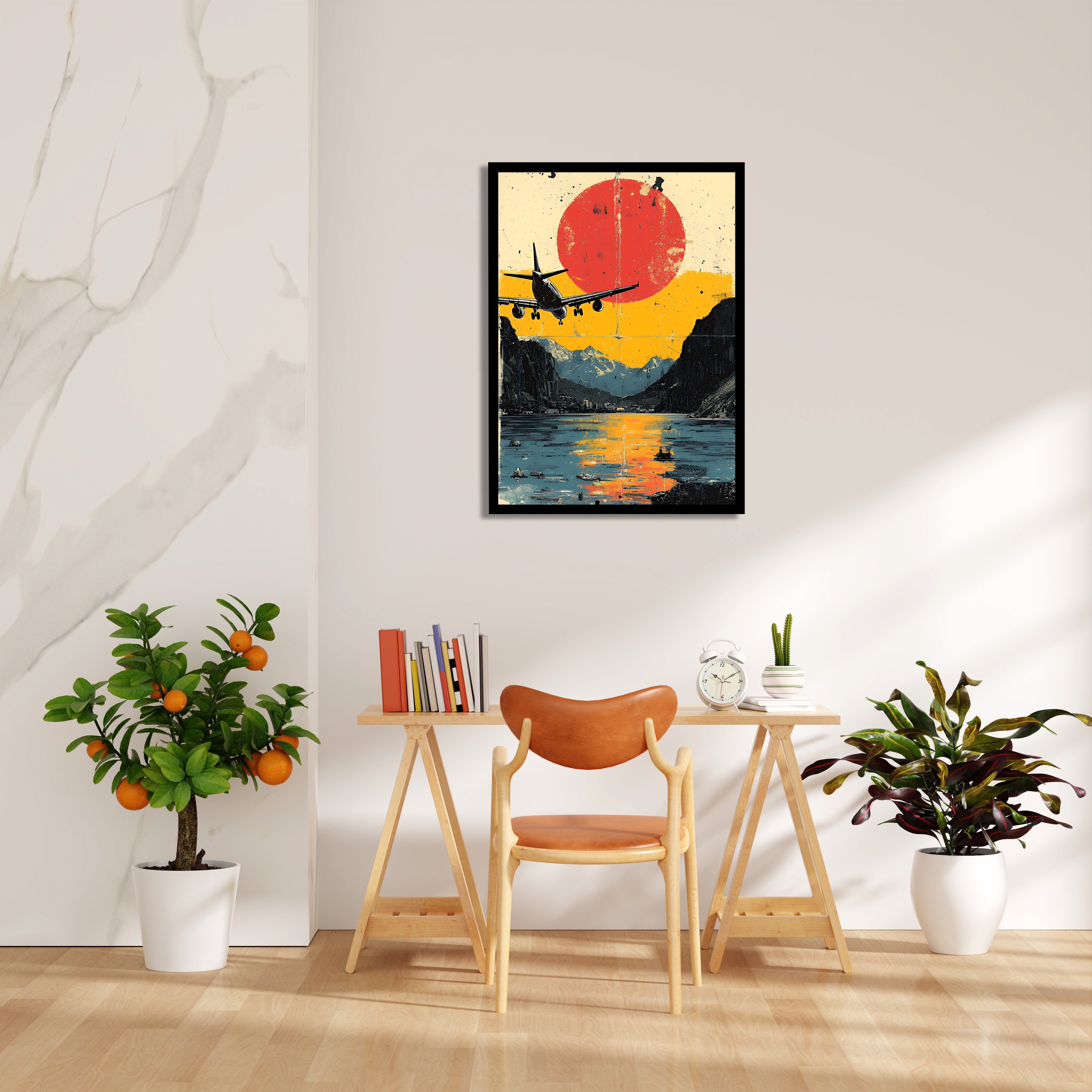 Sunset Horizon Flight - Travel Wall Art