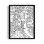 Timeless River Grid - street map wall art