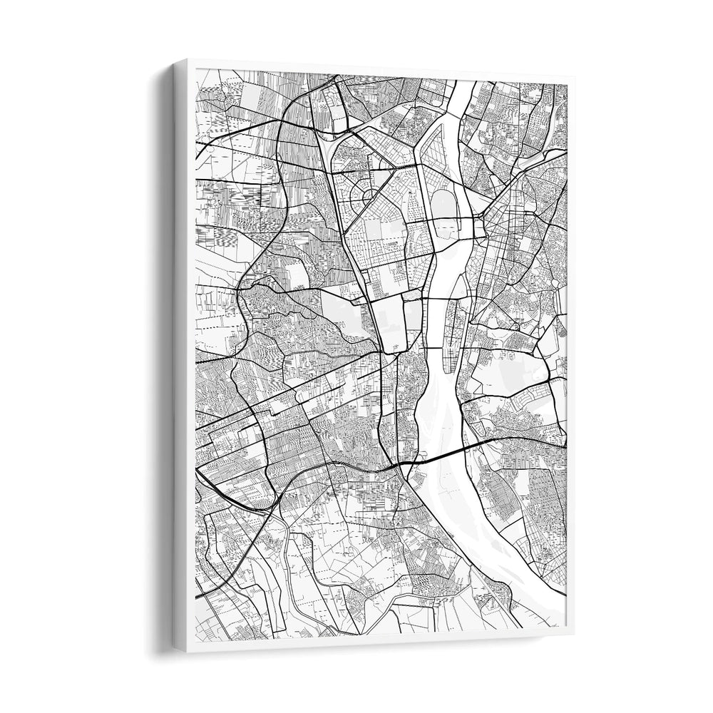 Timeless River Grid - street map wall art